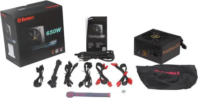 Alt view image 7 of 7 - ENERMAX TRIATHLOR ECO ETL650AWT-M 650W ATX12V / EPS12V SLI Ready CrossFire Ready 80 PLUS BRONZE Certified Hybrid Modular Active PFC Power Supply New 4th Gen CPU Certified Haswell Ready