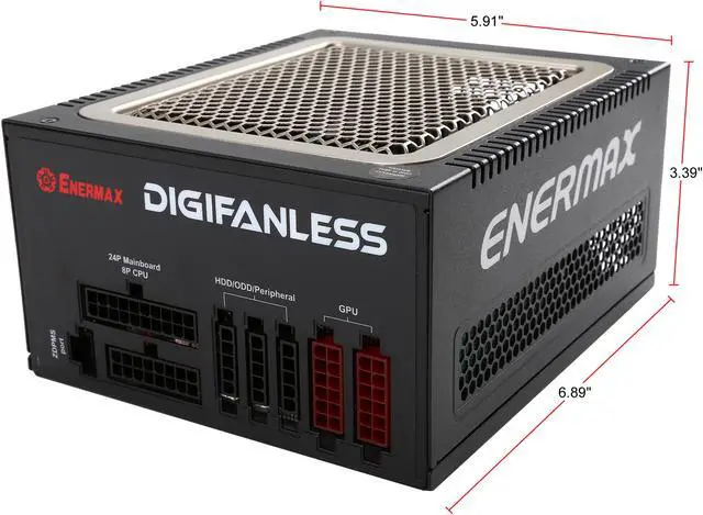 Alt view image 4 of 7 - ENERMAX EDF550AWN 550W ATX12V / EPS12V 80 PLUS PLATINUM Certified Full Modular Active PFC Digital Fanless Power Supply With Exclusive Software ZDPMS
