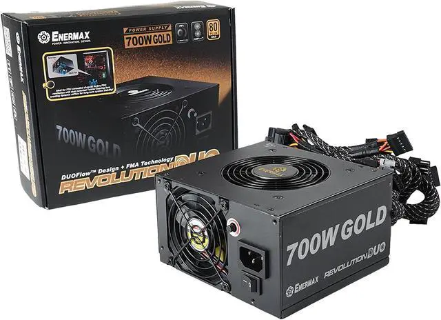 Alt view image 6 of 7 - ENERMAX Revolution DUO 700W ERD700AWL-F ATX12V / EPS12V 80+ GOLD Certified Power Supply with Patented FMA (Fan-speed Manual Adjustment) Technology