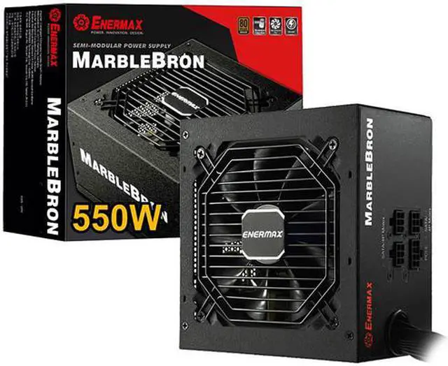 Alt view image 10 of 9 - Enermax MarbleBron 550W 80 PLUS BRONZE Certified, Semi-Modular, ATX12V / EPS12V, 5 Year Warranty, Active PFC Power Supply, EMB550AWT