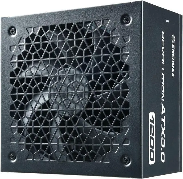 Alt view image 2 of 8 - ENERMAX REVOLUTION ATX 3.0 1200W, 80+ Gold Full Modular 1200W ATX 3.0, 600W PCIe 5.0 12VHPWR Connector, 100% Japanese Capacitors, ECO Mode Control w/FDB Fan