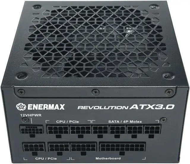 Alt view image 5 of 8 - ENERMAX REVOLUTION ATX 3.0 1200W, 80+ Gold Full Modular 1200W ATX 3.0, 600W PCIe 5.0 12VHPWR Connector, 100% Japanese Capacitors, ECO Mode Control w/FDB Fan
