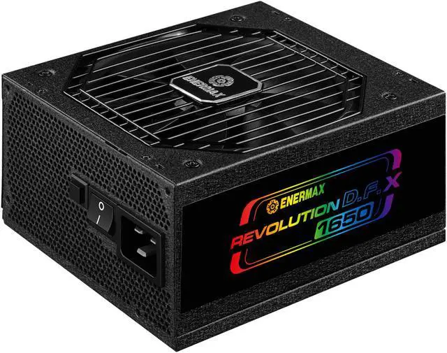 Alt view image 6 of 11 - ENERMAX Revolution D.F. X 1650W Full Modular, 80 Plus Gold, ATX 3.0 & PCIe 5.0 Ready, Native 600W 12VHPWR Connector, Industrial- Grade 100% Japanese Capacitors, ARGB Side Panel Power Supply