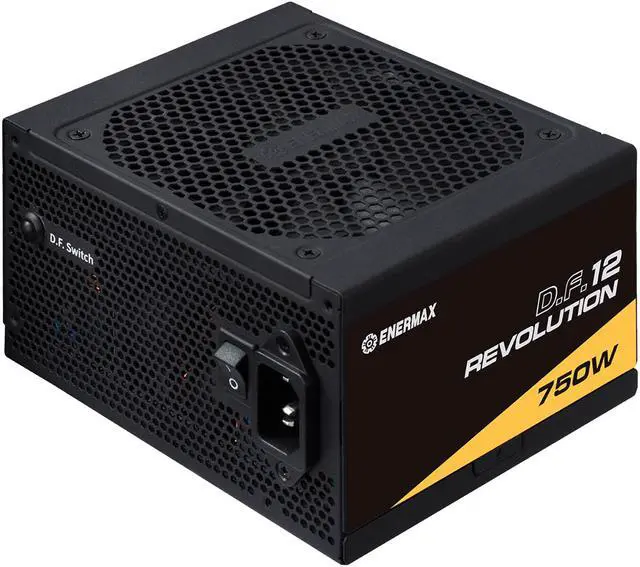 Alt view image 2 of 6 - ENERMAX Revolution D.F. 12 750W, ATX 3.1 Standard, PCIe 5.1 600W 12V-2x6 Connector, 80+ Gold Full-Modular Power Supply, Compact 122mm ATX PSU, 10 Year Warranty; ETV750G