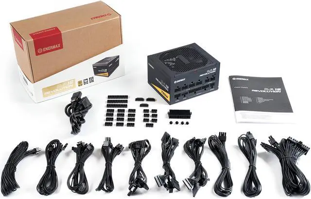 Alt view image 6 of 6 - ENERMAX Revolution D.F. 12 750W, ATX 3.1 Standard, PCIe 5.1 600W 12V-2x6 Connector, 80+ Gold Full-Modular Power Supply, Compact 122mm ATX PSU, 10 Year Warranty; ETV750G