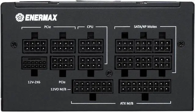 Alt view image 3 of 7 - ENERMAX PlatiGemini 1200W ATX 3.1 & ATX12VO Full Modular, 80+ Platinum, 600W 12V-2x6 Connector, Japanese Capacitors, Mesh Sleeved Cables,  Power Supply