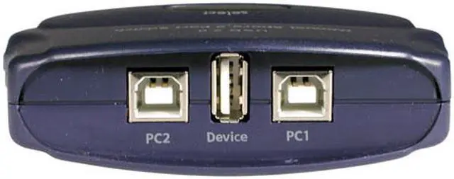 Alt view image 3 of 5 - C2G/Cables To Go 30505 2-Port USB 2.0 Manual Switch, Blue