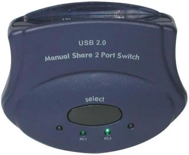 Main image of C2G/Cables To Go 30505 2-Port USB 2.0 Manual Switch, Blue