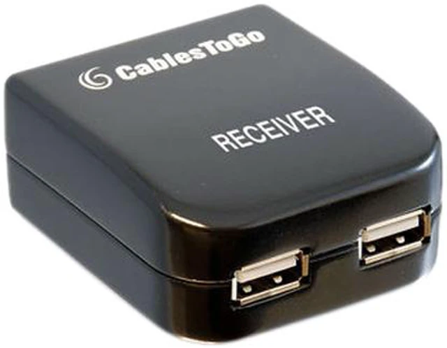 Alt view image 2 of 2 - C2G 29346 2-Port USB 1.1 over Cat5 Superbooster Extender Dongle Receiver, Black