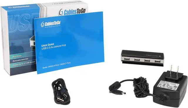 Alt view image 5 of 5 - C2G/Cables To Go 29509 7-Port USB 2.0 Aluminum Hub For Chromebooks, Laptops, and Desktops