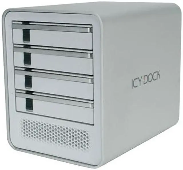 Main image of ICY DOCK MB561US-4S-1 Aluminum / Plastic 4 x 3.5" SATA I/II USB 2.0 & eSATA Aluminum HDD Enclosure for Mac & PC