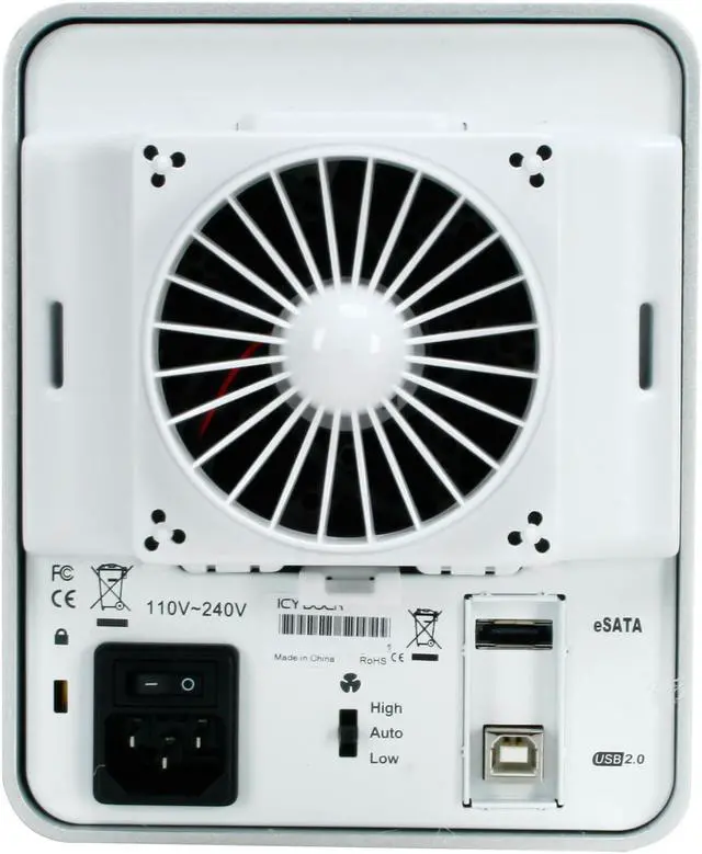Alt view image 5 of 6 - ICY DOCK MB561US-4S-1 Aluminum / Plastic 4 x 3.5" SATA I/II USB 2.0 & eSATA Aluminum HDD Enclosure for Mac & PC