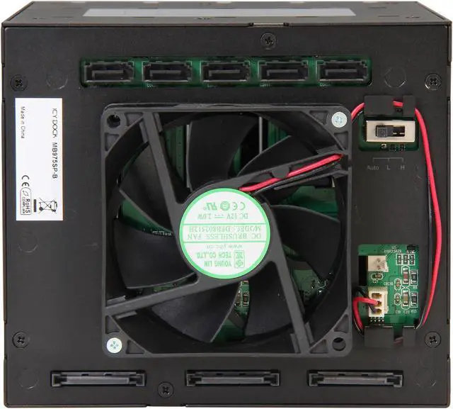 Alt view image 4 of 6 - ICY DOCK MB975SP-B Tray-less 5 Bay 3.5" SATA Hard Drive Hot Swap Backplane Cage in 3x External 5.25" Bay