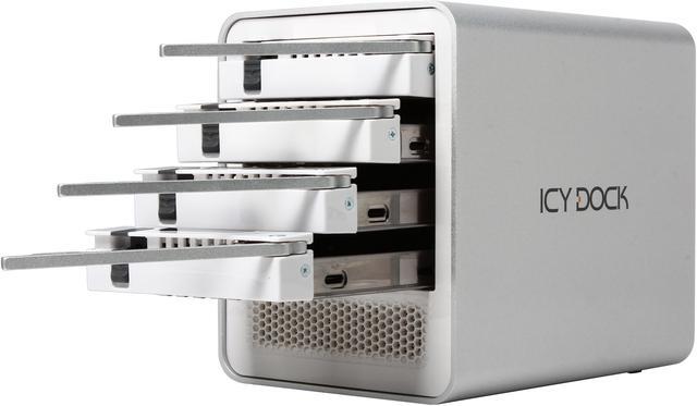Alt view image 7 of 7 - ICY DOCK ICYCube MB561U3S-4S 4 Bay USB 3.0 & eSATA(PM) Hot Swap 2.5"/3.5" SATA HDD/SSD External Enclosure - White