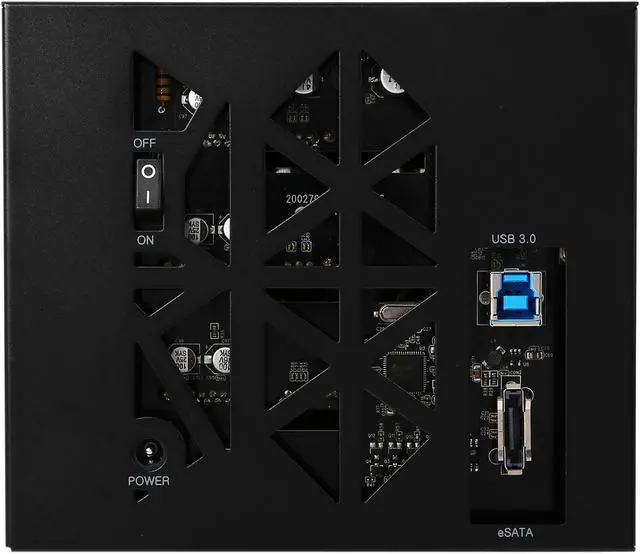 Alt view image 4 of 7 - ICY DOCK 4 Bay USB 3.0/ eSATA External HDD Enclosure with 120mm Cooling Fan - Black Vortex MB174U3S-4SB