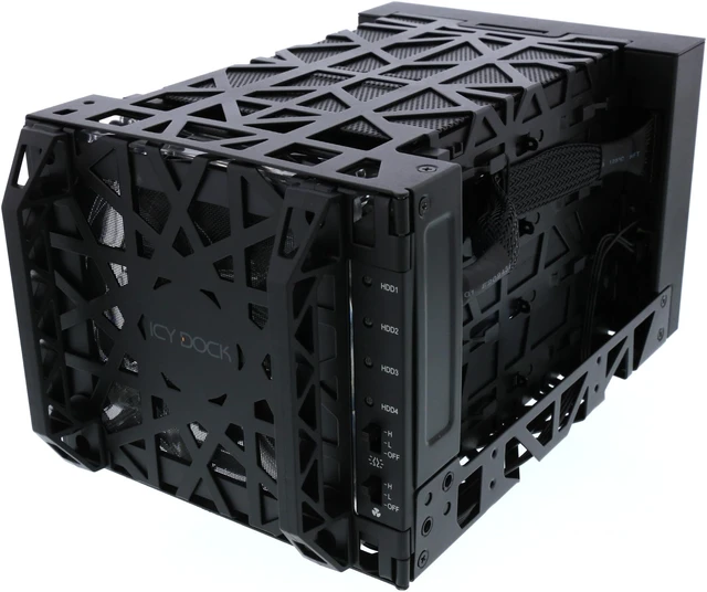 ICY DOCK 4 Bay USB 3.0/ eSATA External HDD Enclosure with 120mm