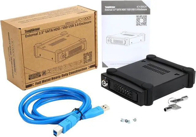 Alt view image 7 of 7 - Icy Dock MB991U3-1SB | 1 x 2.5" SATA HDD & SSD USB 3.0 External Enclosure | ToughArmor Series