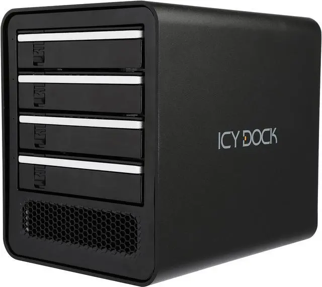 Main image of ICY DOCK Quad Bay 2.5"/ 3.5" SATA HDD/SSD USB 3.0/eSATA External JBOD Hard Drive Enclosure - Black - ICYCube MB561U3S-4SB R1
