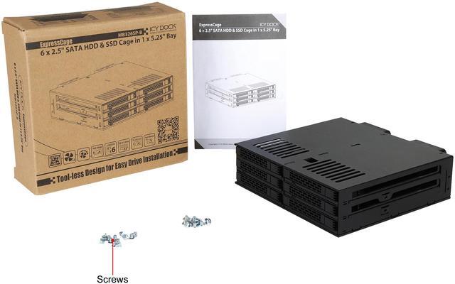 Alt view image 5 of 4 - ICY DOCK MB326SP-B | 6 Bay 2.5” SATA HDD / SSD Hot Swap Backplane Cage Enclosure for External 5.25” Bay | ExpressCage Series