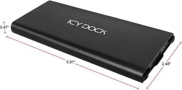 Alt view image 8 of 13 - ICY DOCK ICYNano MB861U31-1M2B Aluminum & Plastic M.2 Black 1 x M.2 PCIe NVMe SSD (2230/2242/2260/2280/22110) 1 x USB 3.2 Gen 2 Portable M.2 NVMe PCIe SSD to USB 3.2 Gen 2 (10Gbps) External Enclosure