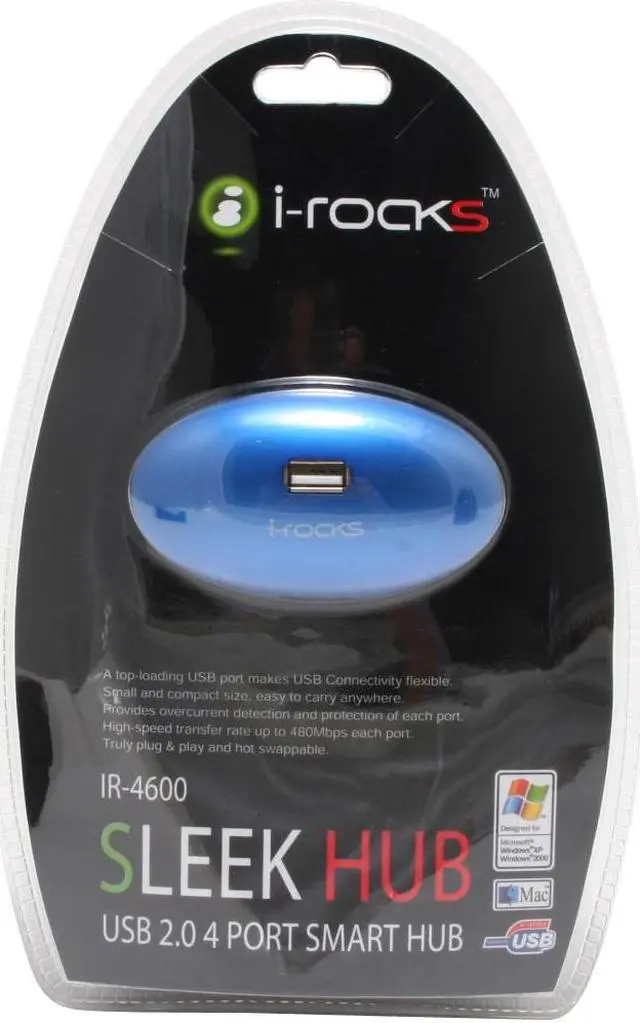 Main image of i-rocks ir-4600-BL USB 2.0 Smart Hub Blue