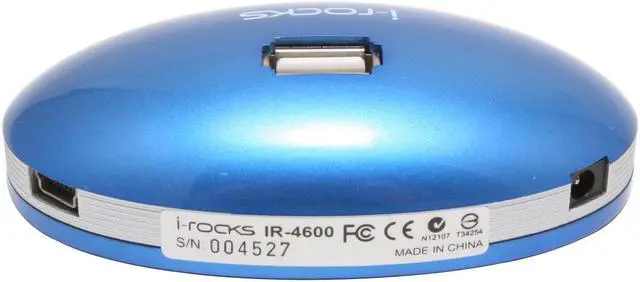 Alt view image 4 of 5 - i-rocks ir-4600-BL USB 2.0 Smart Hub Blue