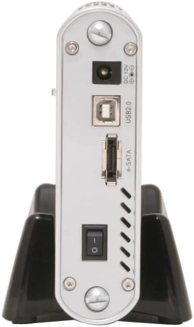Alt view image 4 of 7 - i-rocks IR-9410ES-BK Aluminum 3.5" Black SATA USB 2.0 & eSATA External Enclosure