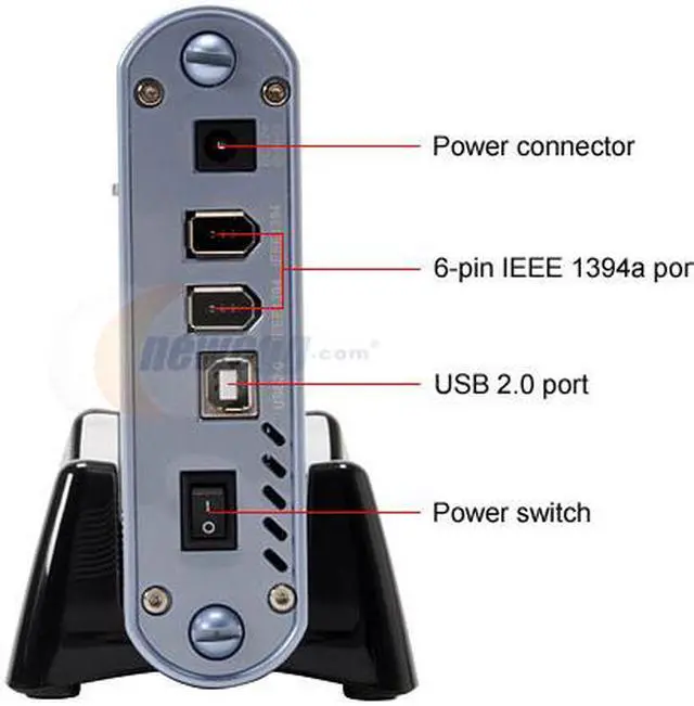 Alt view image 3 of 6 - i-rocks IR-9410C-SL Aluminum 3.5" Silver IDE USB 2.0 & 1394a External Enclosure
