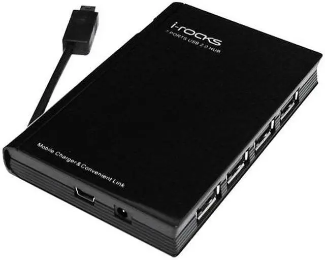 Alt view image 2 of 6 - i-rocks IR-4660 Black 7power 6+1 Port USB Hub