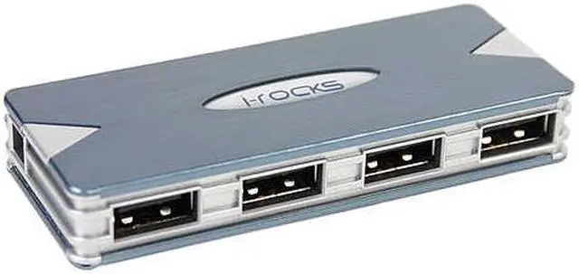 Main image of i-rocks IR-4100 Blue 4-ports Aluminum USB Hub
