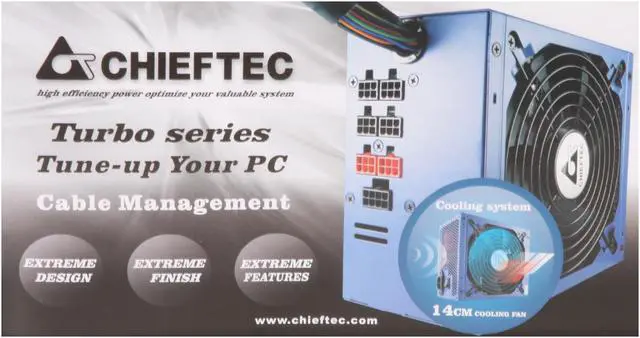 Alt view image 9 of 10 - CHIEFTEC Turbo CFT-750-14C 750 W ATX12V / EPS12V SLI Ready CrossFire Ready 80 PLUS Certified Modular Active PFC Power Supply