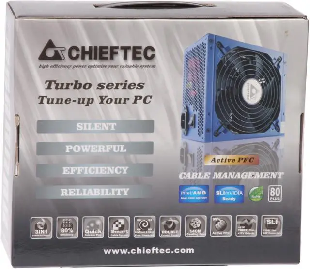 Alt view image 10 of 10 - CHIEFTEC Turbo CFT-850-14C 850 W ATX12V / EPS12V SLI Ready CrossFire Ready 80 PLUS Certified Modular Active PFC Power Supply
