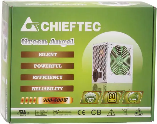 Alt view image 10 of 10 - CHIEFTEC GREEN CTP-500-12G 500 W ATX12V / EPS12V SLI Ready CrossFire Ready 80 PLUS Certified Active PFC Power Supply