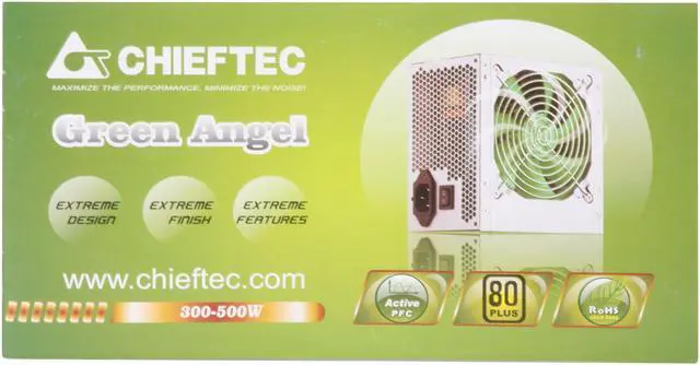 Alt view image 9 of 10 - CHIEFTEC GREEN CTP-500-12G 500 W ATX12V / EPS12V SLI Ready CrossFire Ready 80 PLUS Certified Active PFC Power Supply