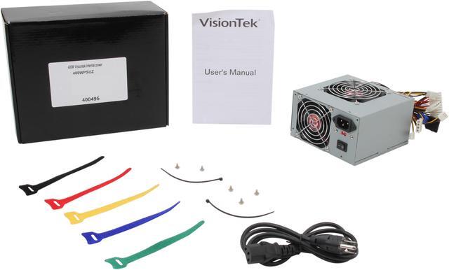 Alt view image 7 of 7 - VisionTek 400W ATX Power Supply (400495)