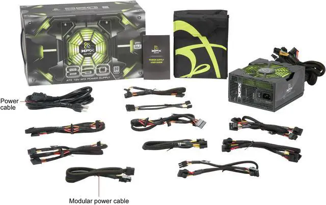 Alt view image 9 of 9 - XFX Black Edition XPS-850W-BES 850 W ATX12V / EPS12V SLI Ready CrossFire Ready 80 PLUS SILVER Certified Modular Active PFC Power Supply
