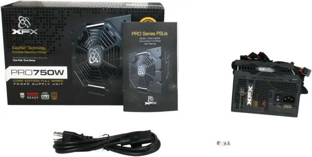 Alt view image 7 of 7 - XFX Core Edition PRO750W (P1-750S-CAB9) 750 W ATX12V v2.2 & ESP12V v2.91 SLI Certified CrossFire Ready 80 PLUS BRONZE Certified Active PFC Power Supply