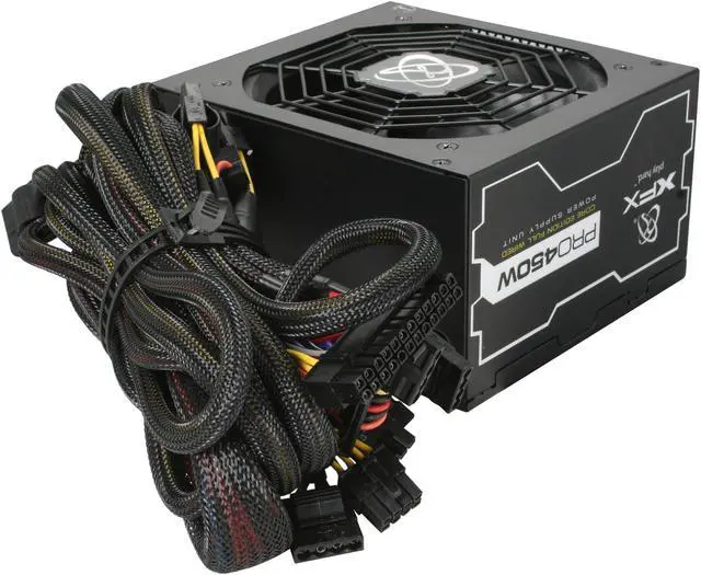Alt view image 4 of 7 - XFX Core Edition PRO450W (P1-450S-XXB9) 450 W ATX12V 2.2 & ESP12V 2.91 SLI Ready CrossFire Ready 80 PLUS BRONZE Certified Active PFC Power Supply