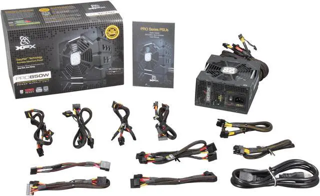 Alt view image 7 of 7 - XFX PRO850W XXX Edition Semi-Modular 80 Plus Silver Certified 850 Watt Active PFC Power Supply