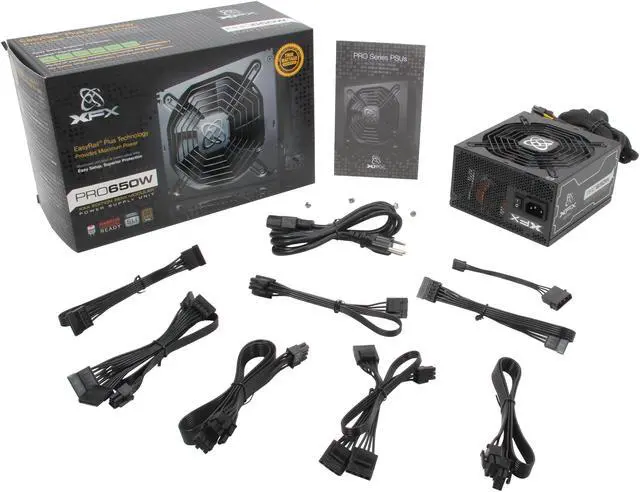 Alt view image 8 of 8 - XFX P1-650X-XXB9 650 W ATX12V 2.2 & ESP12V 2.91 SLI Ready CrossFire Ready 80 PLUS BRONZE Certified Modular Active PFC Power Supply