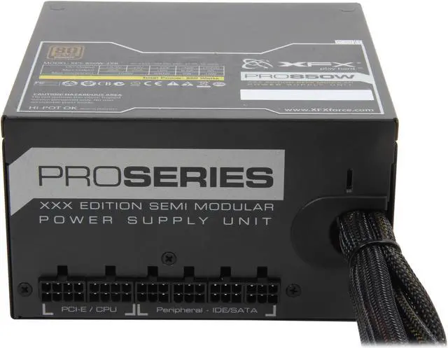 Alt view image 6 of 8 - XFX P1-850X-XXB9 850 W ATX12V 2.2 & ESP12V 2.91 SLI Ready CrossFire Ready 80 PLUS BRONZE Certified Modular Active PFC Power Supply