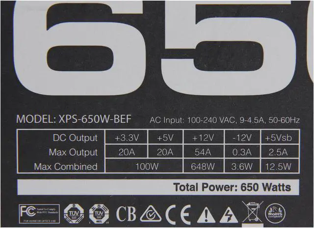 Alt view image 5 of 7 - XFX XTR Series P1-650B-BEFX 650 W ATX12V / EPS12V SLI Ready CrossFire Ready 80 PLUS GOLD Certified Full Modular Active PFC With Full Modular Cables