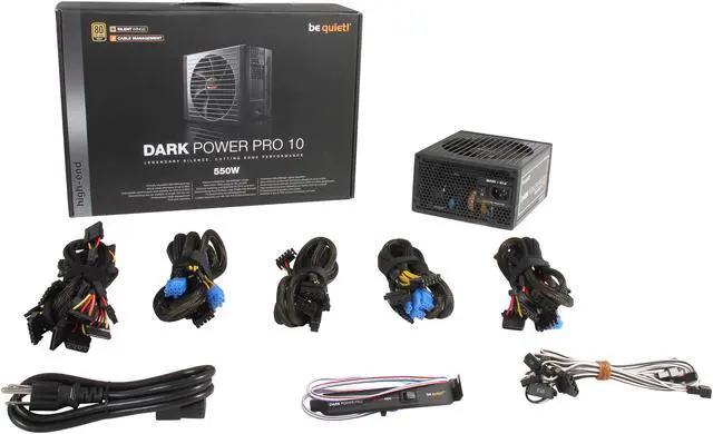 Alt view image 7 of 7 - be quiet DARK POWER PRO 10 BN600 550 W ATX12V / EPS12V SLI Ready CrossFire Ready 80 PLUS GOLD Certified Modular Active PFC PFC SLI CrossFire 80 PLUS GOLD Certified Modular 550W ATX 12V v2.3 / EPS 12V v2.92 Power Supply