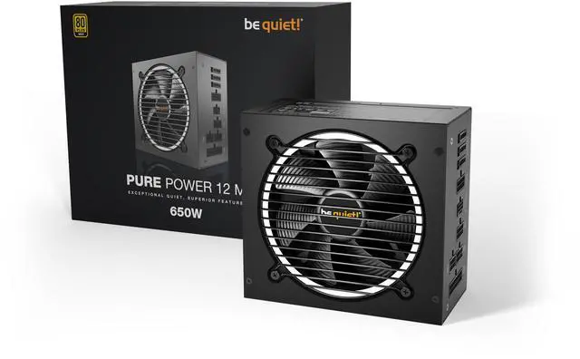 Alt view image 5 of 5 - be quiet Pure Power 12 650W  ATX (ATX3.1/ ATX3.0 Compatible) 80 PLUS GOLD Certified Non-Modular ATX 12V Power Supplies