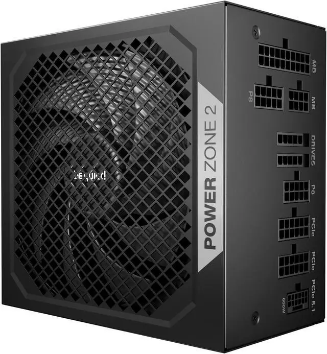 Main image of be quiet Power Zone 2 1000 W ATX12V 3.1 80 PLUS® Platinum and Cybenetics Platinum  efficiency (up to 94%) Modular Power Supplies