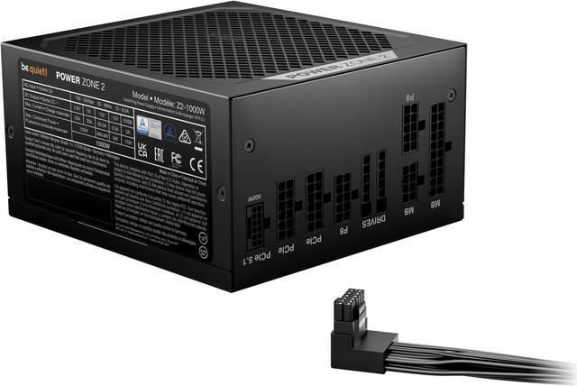 Alt view image 3 of 6 - be quiet Power Zone 2 1000 W ATX12V 3.1 80 PLUS® Platinum and Cybenetics Platinum  efficiency (up to 94%) Modular Power Supplies