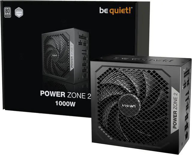 Alt view image 5 of 6 - be quiet Power Zone 2 1000 W ATX12V 3.1 80 PLUS® Platinum and Cybenetics Platinum  efficiency (up to 94%) Modular Power Supplies