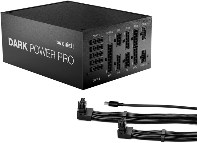 Alt view image 2 of 7 - be quiet! Dark Power Pro 14 1600W ATX 3.1 Power Supply | 80 Plus Titanium | Cybenetics Titanium | PCIe 5.1 GPUs | Modular | BP023US