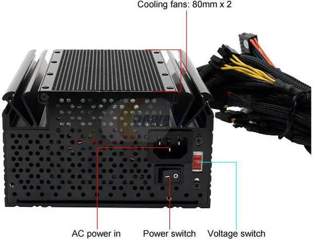 Alt view image 6 of 13 - SIGMA SHARK SP-635 635 W ATX12V V2.01 SLI Ready Power Supply