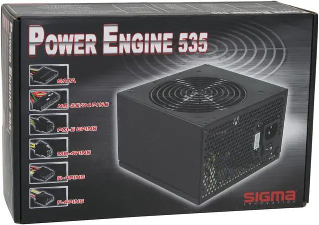 Alt view image 9 of 9 - SIGMA Power Engine SP-535 535 W ATX12V V2.01 Power Supply